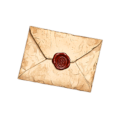 Wax-sealed envelope