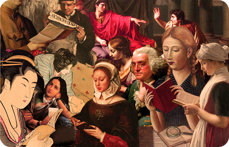 Artistic depiction of a book club